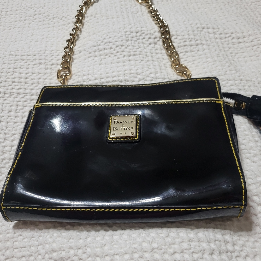Dooney & Bourke‎ Black and Gold Crossbody Bag